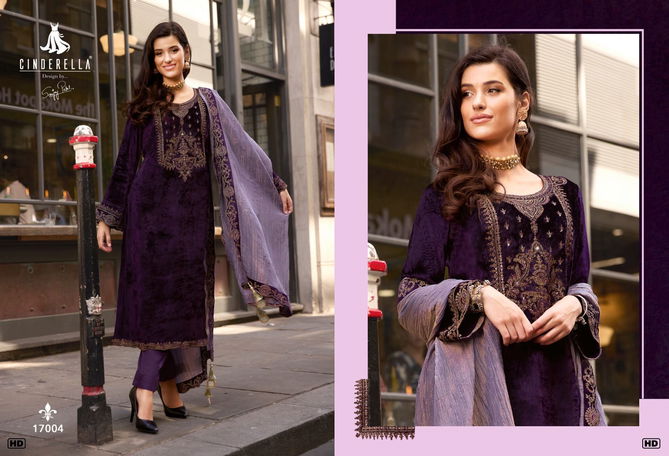 Jardoshi Vol 2 By Cinderella Winter wear Velvet Designer Salwar Suit 
